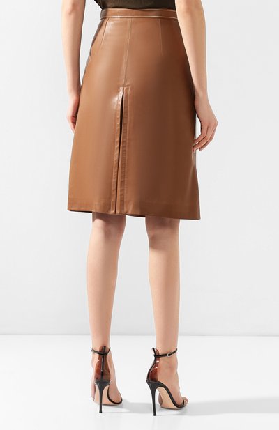 Кожаная юбка BURBERRY, арт. 4560908, фото 4