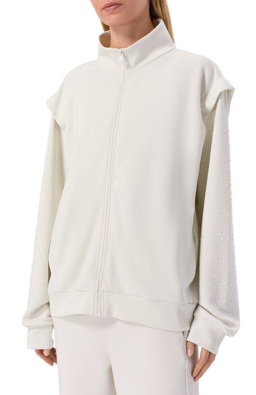 Толстовка с отделкой стразами EA7 7W001016/AF24375 Белый  7W001016/AF24375 Фото 3