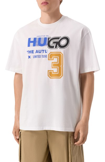 Хлопковая футболка HUGO BLUE, арт. 50544168, фото 3