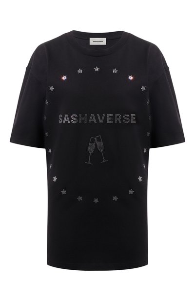 Женская хлопковая футболка SASHAVERSE, арт. TSHIRT001/NY/CO/900/NY24