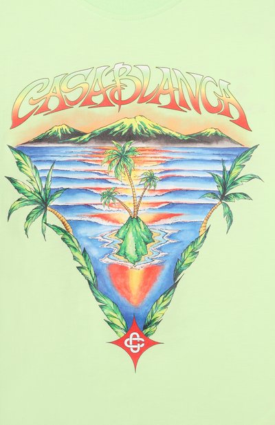 Хлопковая футболка CASABLANCA, арт. K-SP26-JTS-038-02-EX-BC, фото 3