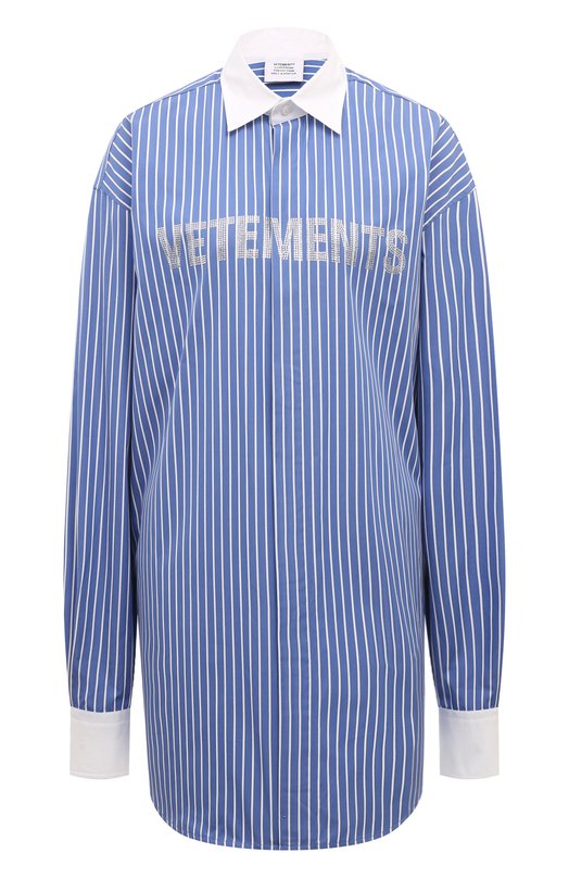 

Хлопковая рубашка VETEMENTS, Синий