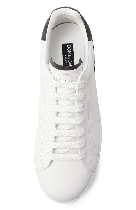 Кожаные кеды Portofino Dolce & Gabbana CS2278/AF218 Белый  CS2278/AF218 Фото 6
