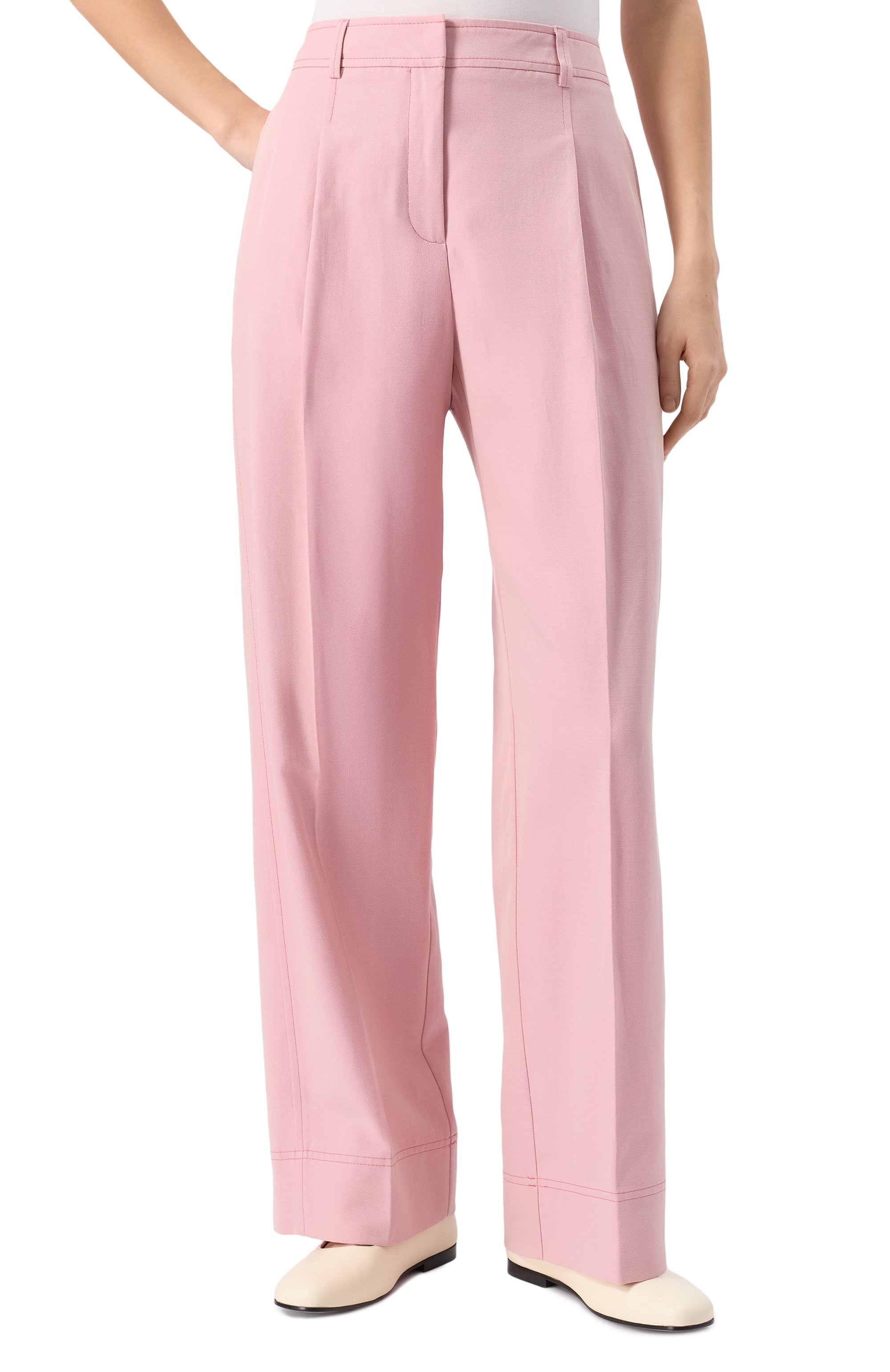 Брюки из хлопка и лиоцелла BOSS ORANGE, арт. 50546207, фото 3