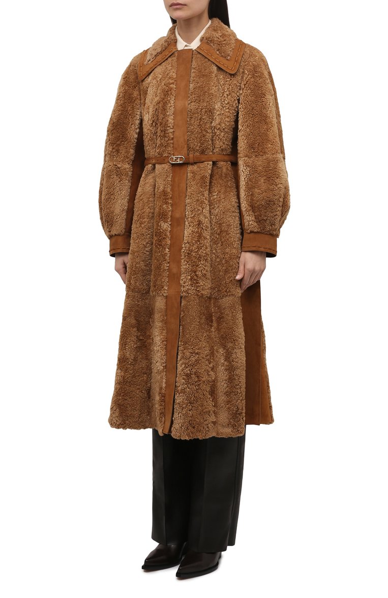 Шуба из норки и козлика FENDI, арт. FNF74L AH0H, фото 1