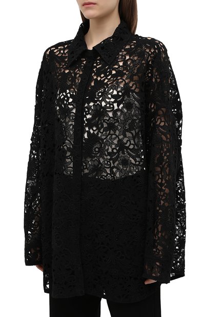 Хлопковая рубашка VALENTINO, арт. VB0CI0K53QG, фото 3
