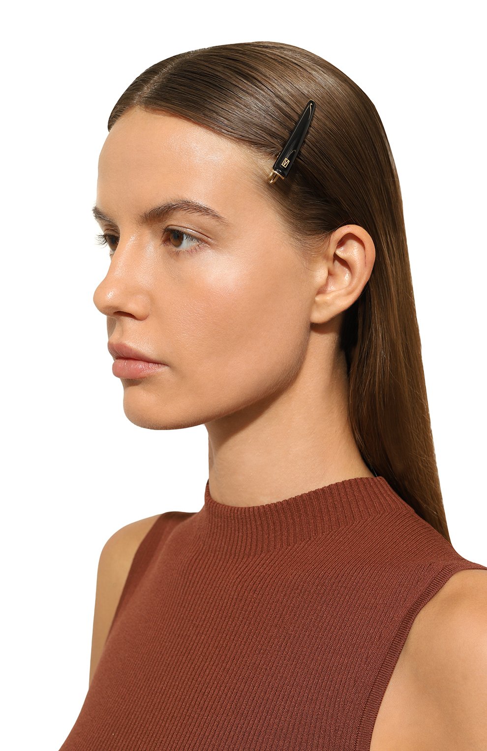 Заколка для волос ALEXANDRE DE PARIS черного цвета по цене 5300 руб., арт. IPB-16761-02 N3, фото 2 Заколка для волос ALEXANDRE DE PARIS, арт. IPB-16761-02 N3, фото 2