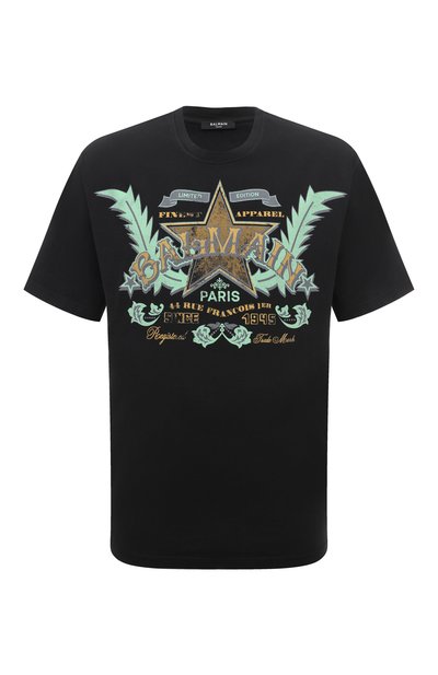 Мужская хлопковая футболка BALMAIN, арт. CH1EG000/GD28