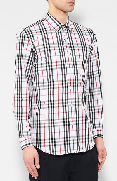 Хлопковая рубашка BURBERRY, арт. 4549275, фото 3
