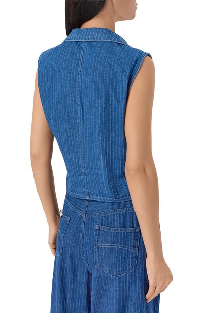 Джинсовый жилет EMPORIO ARMANI синего цвета по цене 41500 руб., арт. EW005151/AF26171, фото 4 Джинсовый жилет EMPORIO ARMANI, арт. EW005151/AF26171, фото 4