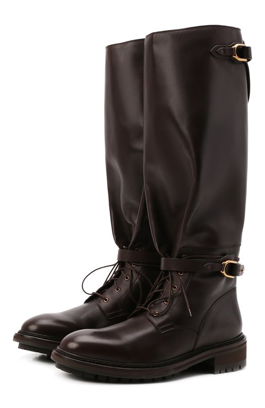 

Кожаные сапоги Ralph Lauren, Коричневый