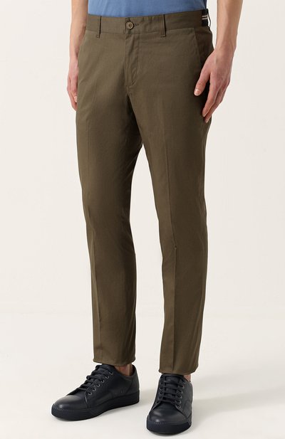 Хлопковые брюки прямого кроя MONCLER, арт. C1-091-11500-90-57448, фото 3