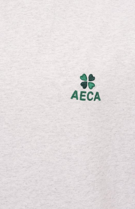 Хлопковая футболка AECA WHITE AWCMSSBDTTSST010C0.LIGHT GREY (M) Серый  AWCMSSBDTTSST010C0.LIGHT GREY (M) Фото 6