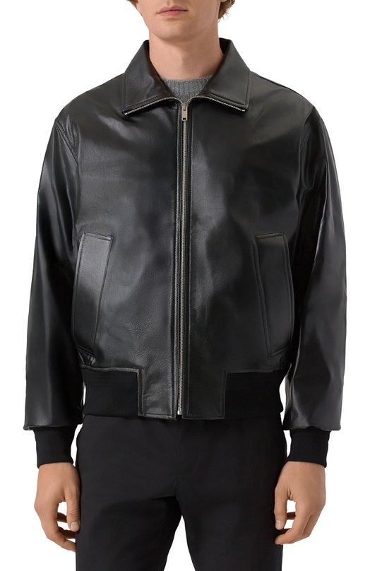 Кожаный бомбер Bottega Veneta 785266/V5AC0 Чёрный  785266/V5AC0 Фото 3