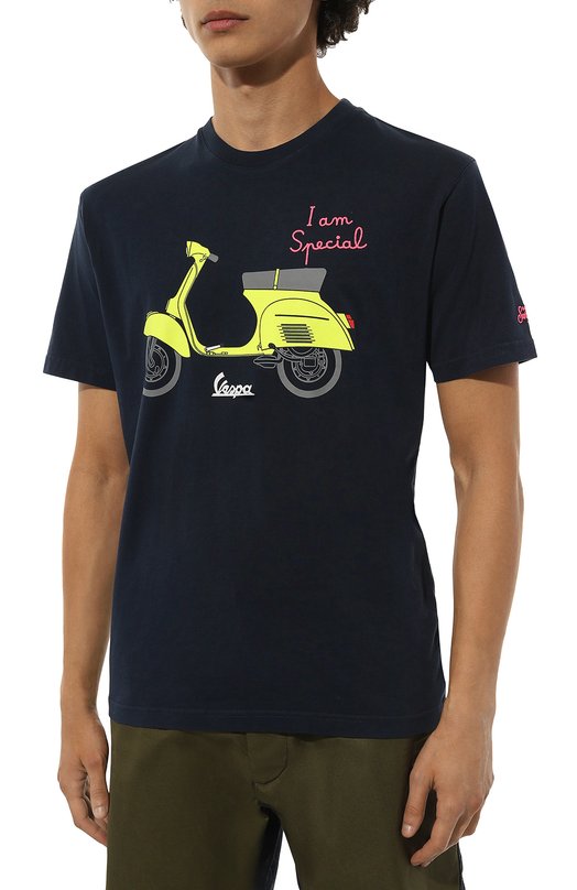 Хлопковая футболка MC2 Saint Barth STBM TSHIRT MAN/TSHM001/02203B Синий  STBM TSHIRT MAN/TSHM001/02203B Фото 3