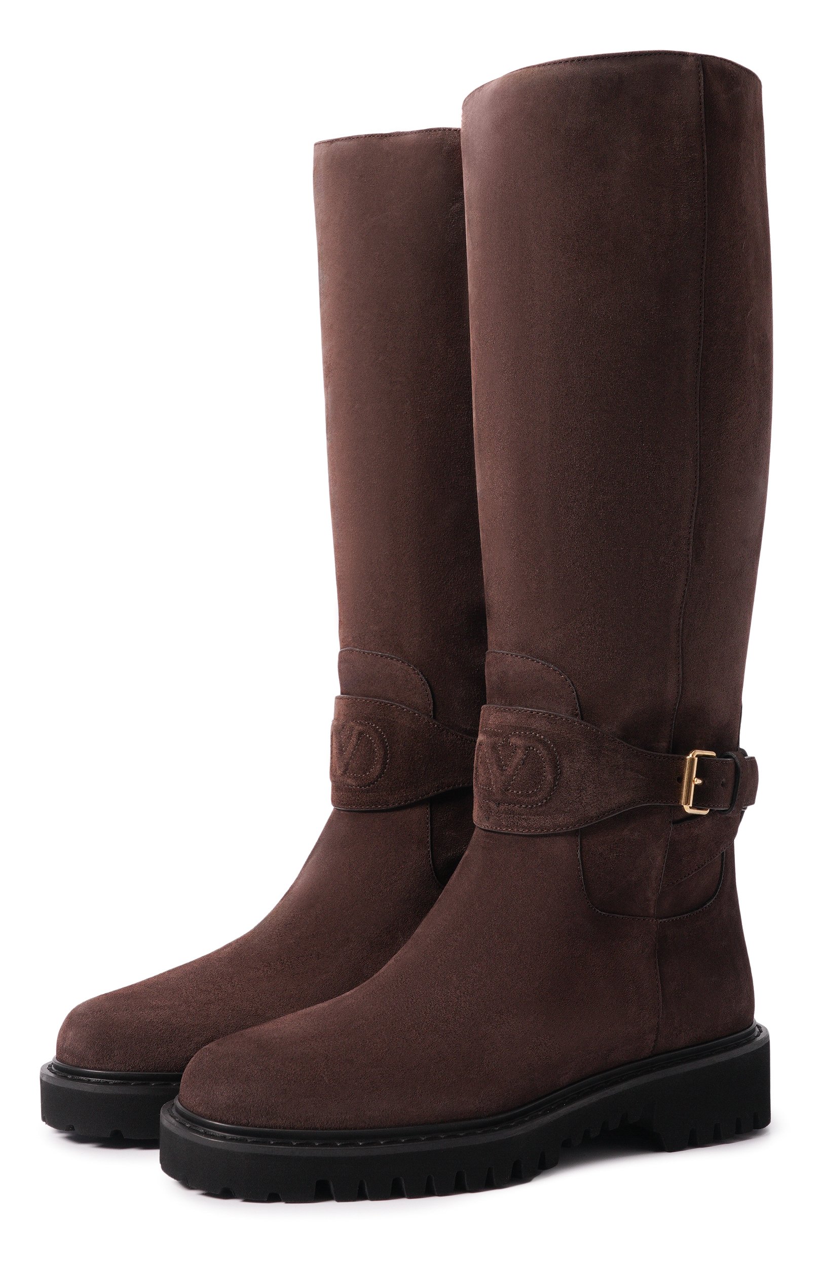 Замшевые сапоги vlogo signature VALENTINO, арт. 9W2S0QA3/EFG, фото 1