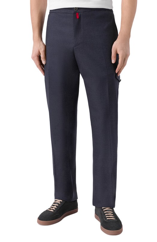 Шерстяные брюки Kiton UPLACTRK0170H03 Синий  UPLACTRK0170H03 Фото 3