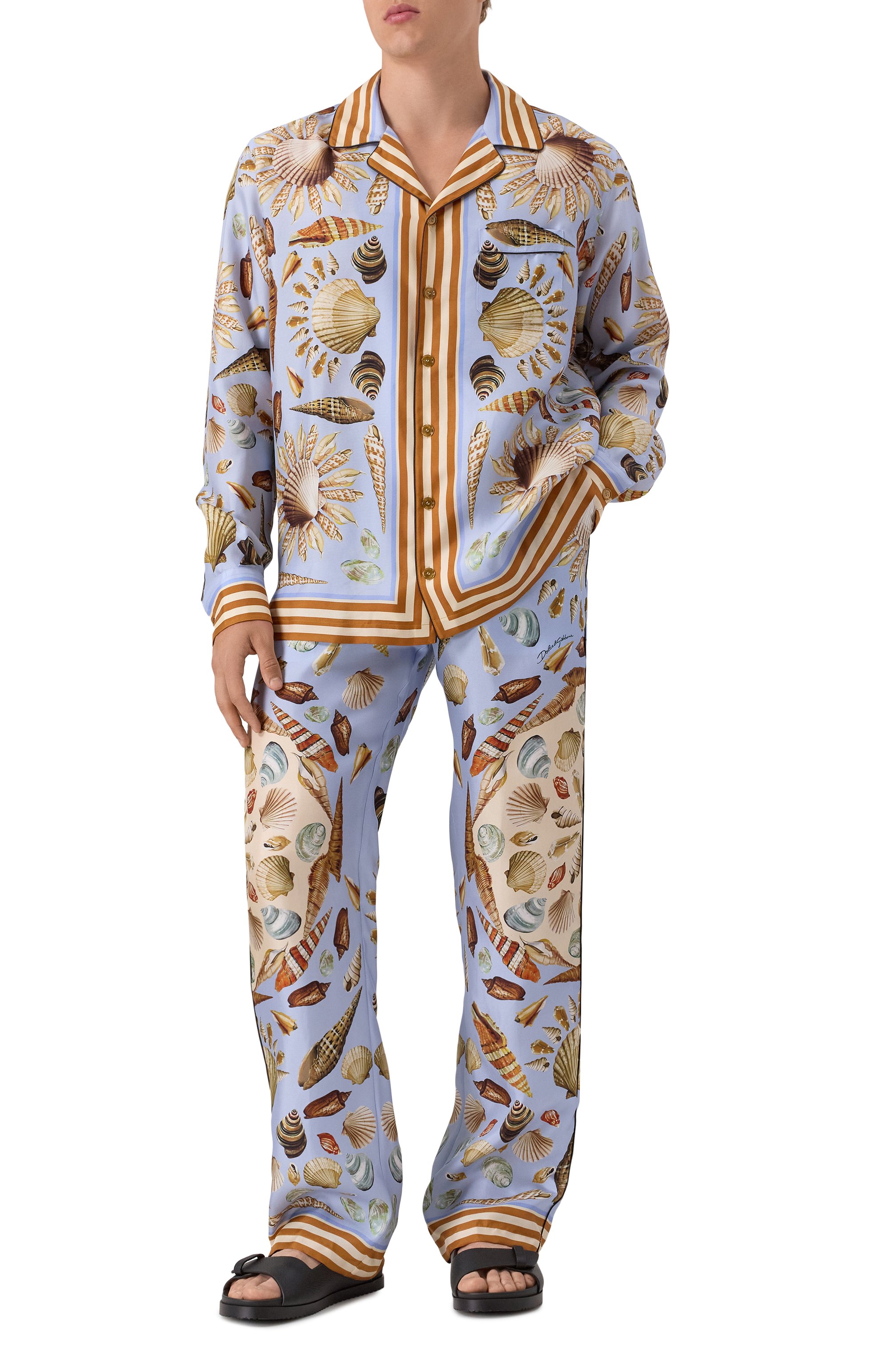 Шелковые домашние брюки DOLCE & GABBANA, арт. GVRMAT/HI1ZB, фото 2