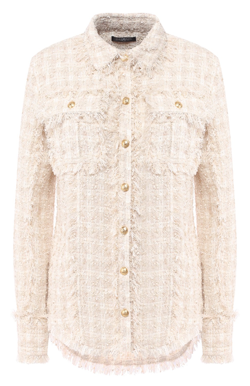 Твидовая рубашка BALMAIN, арт. RF12236/C109, фото 1