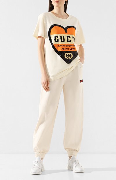 Хлопковая футболка GUCCI, арт. 492347/XJB72, фото 2