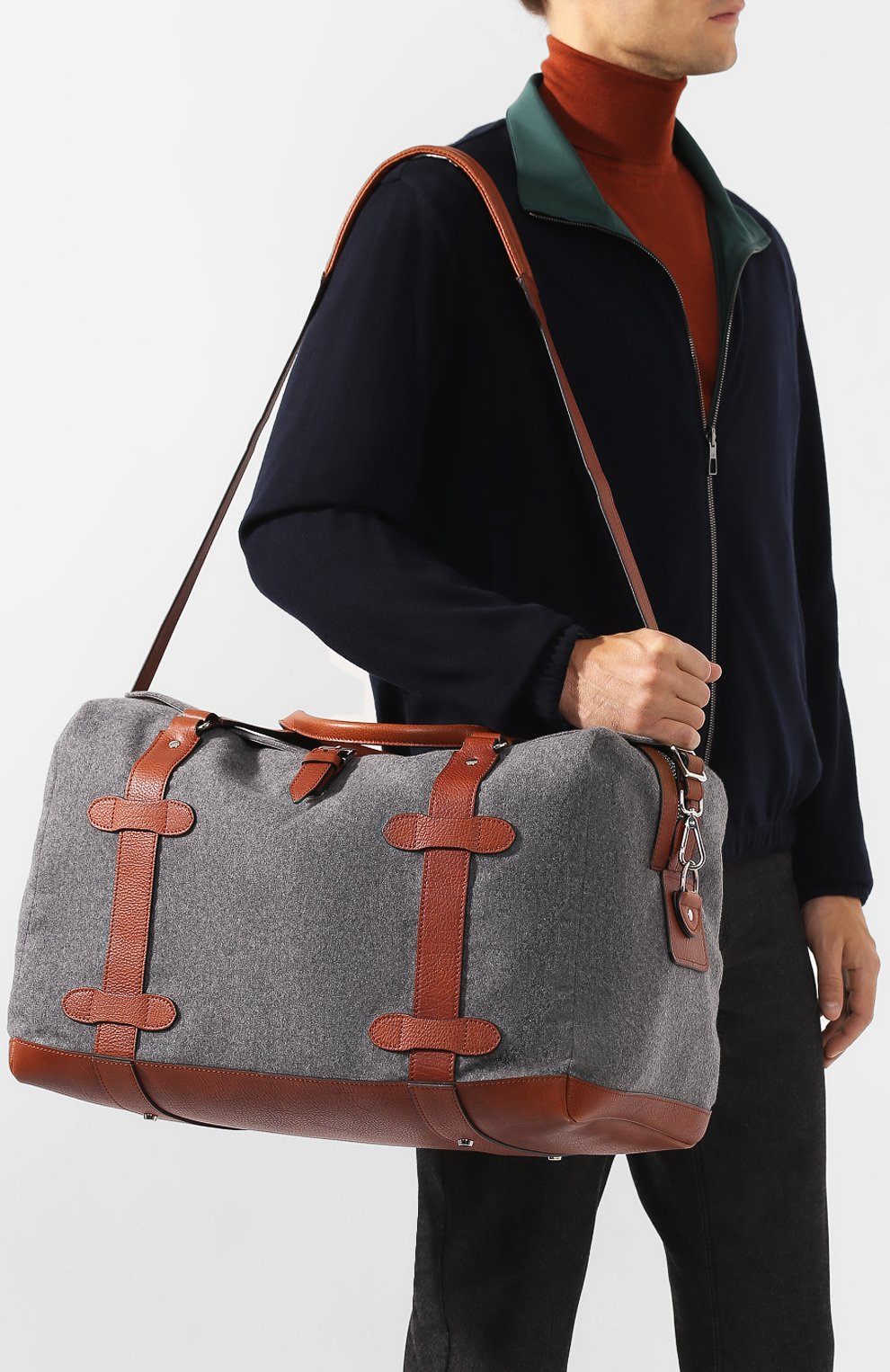 Дорожная сумка из смеси шерсти и кашемира BRUNELLO CUCINELLI, арт. MBFZU352, фото 5