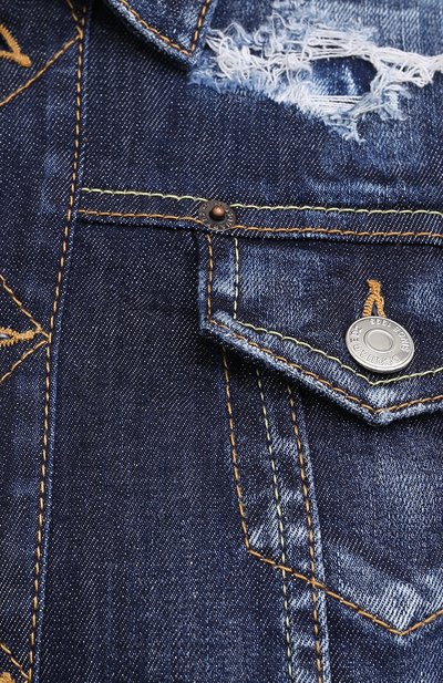 Джинсовое платье DSQUARED2 синего цвета по цене 87550 руб., арт. S75CV0303/S30685, фото 5 Джинсовое платье DSQUARED2, арт. S75CV0303/S30685, фото 5