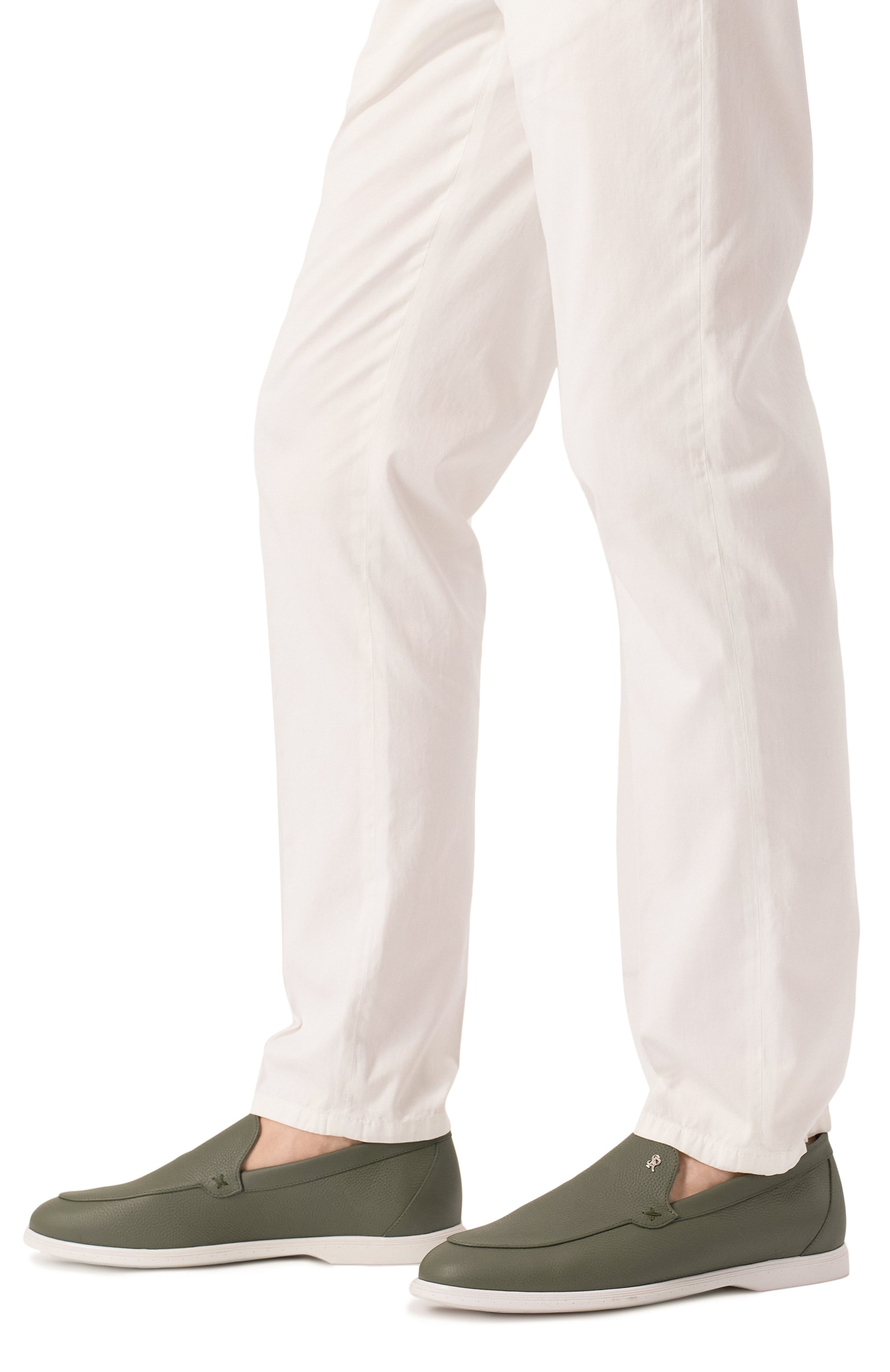 Кожаные лоферы STEFANO RICCI хаки цвета по цене 130000 руб., арт. UC64_G2344/MRWY, фото 3 Кожаные лоферы STEFANO RICCI, арт. UC64_G2344/MRWY, фото 3