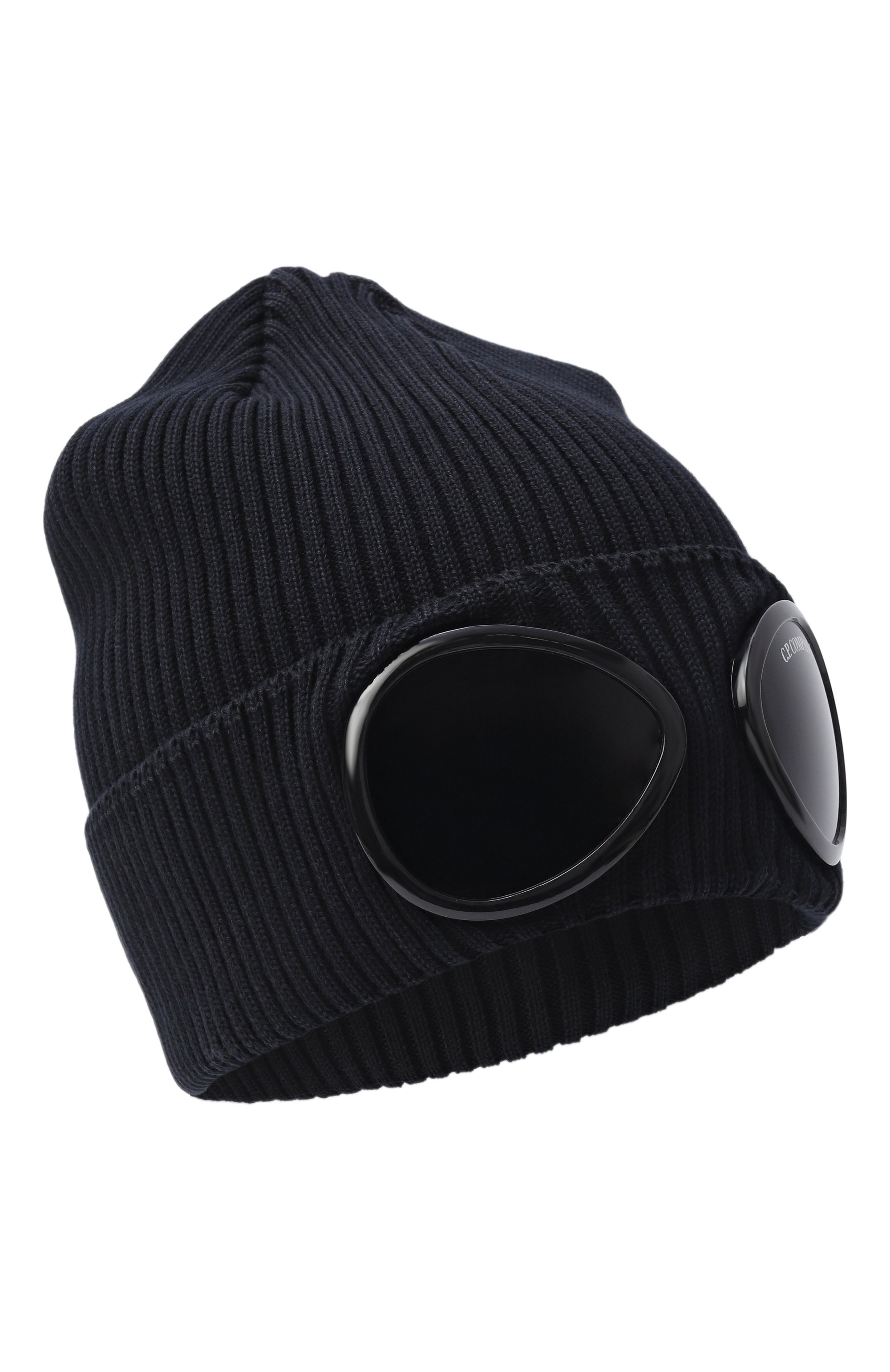 Хлопковая шапка C.P. COMPANY темно-синего цвета по цене 18550 руб., арт. RSCMAC747A/000727A, фото 1 Хлопковая шапка C.P. COMPANY, арт. RSCMAC747A/000727A, фото 1