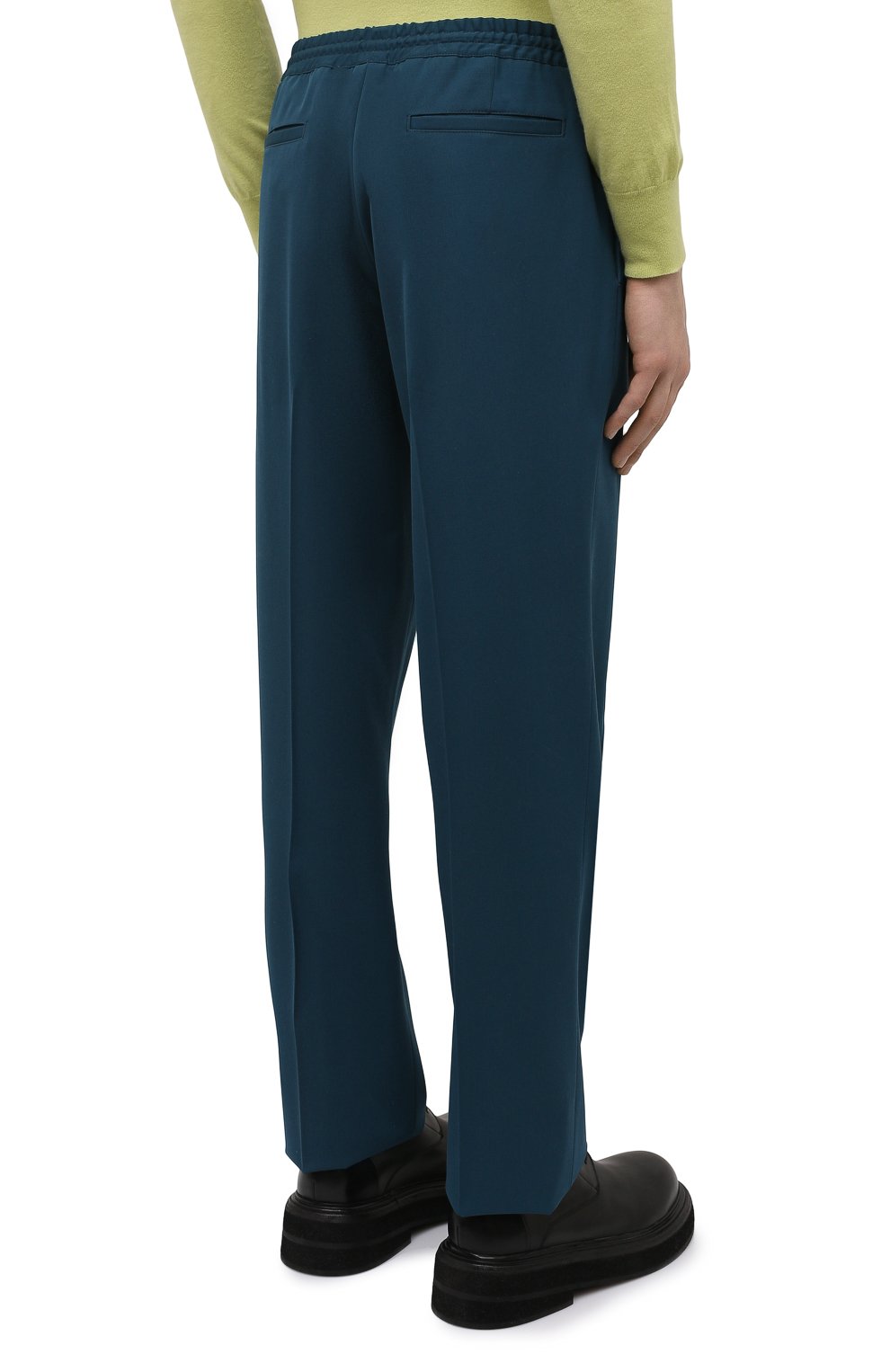 Шерстяные брюки BERLUTI бирюзового цвета по цене 118000 руб., арт. R19TTU71-003, фото 4 Шерстяные брюки BERLUTI, арт. R19TTU71-003, фото 4