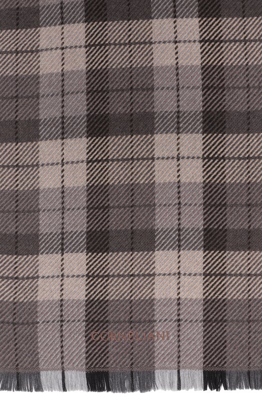 Шерстяной шарф Corneliani 26B354-2629016 Коричневый  26B354-2629016 Фото 3
