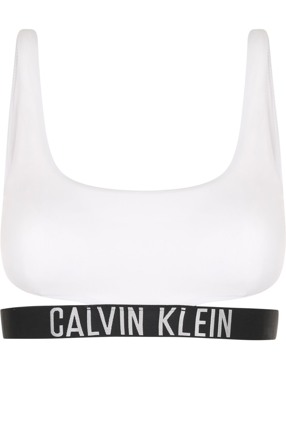 Однотонный бра с круглым вырезом и логотипом бренда CALVIN KLEIN, арт. KW0KW00212, фото 1
