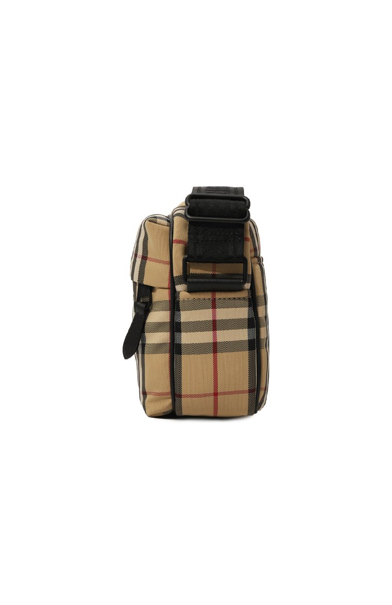 Мужская сумка check paddy BURBERRY бежевого цвета, арт. 8069760 | Фото 4 (Драгоценные камни: Проставлено; Размер: small; Материал: Текстиль; Материал сплава: Проставлено; Ремень/цепочка: На ремешке)