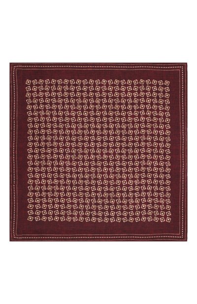 Шелковый платок BRUNELLO CUCINELLI бордового цвета по цене 18850 руб., арт. ML8360091, фото 3 Шелковый платок BRUNELLO CUCINELLI, арт. ML8360091, фото 3