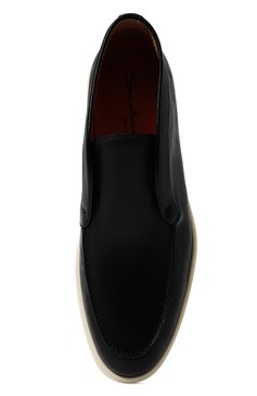 Мужские кожаные ботинки SANTONI темно-синего цвета, арт. MGYG16715TICBSDSU60 | Фото 6 (Мужское Кросс-КТ: Ботинки-обувь; Материал внутренний: Натуральная кожа; Материал сплава: Проставлено; Материал утеплителя: Без утеплителя; Подошва: Плоская; Драгоценные камни: Проставлено)