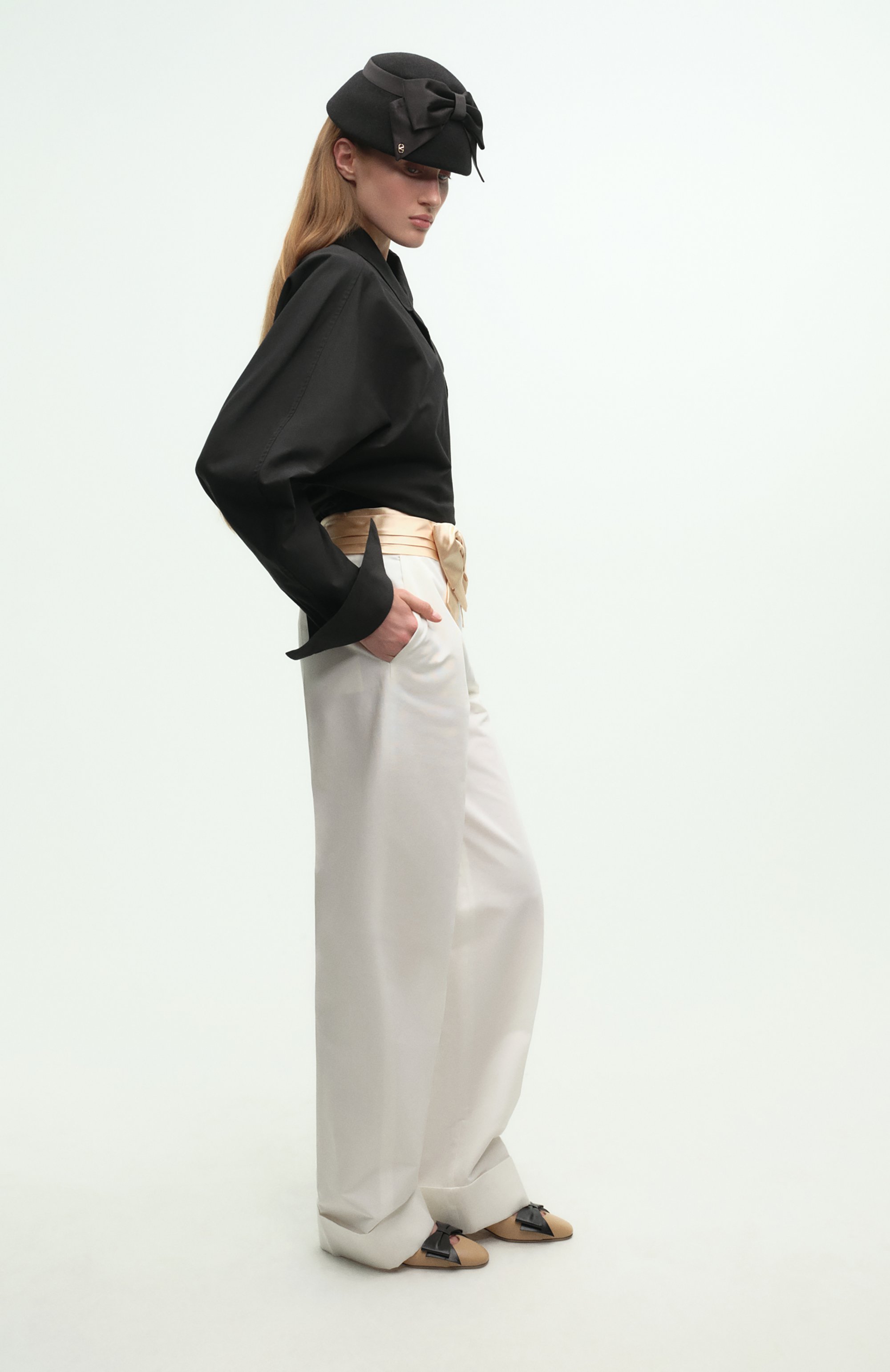 Брюки из хлопка и льна VALENTINO, арт. 7B3RB6F4/8T1, фото 6