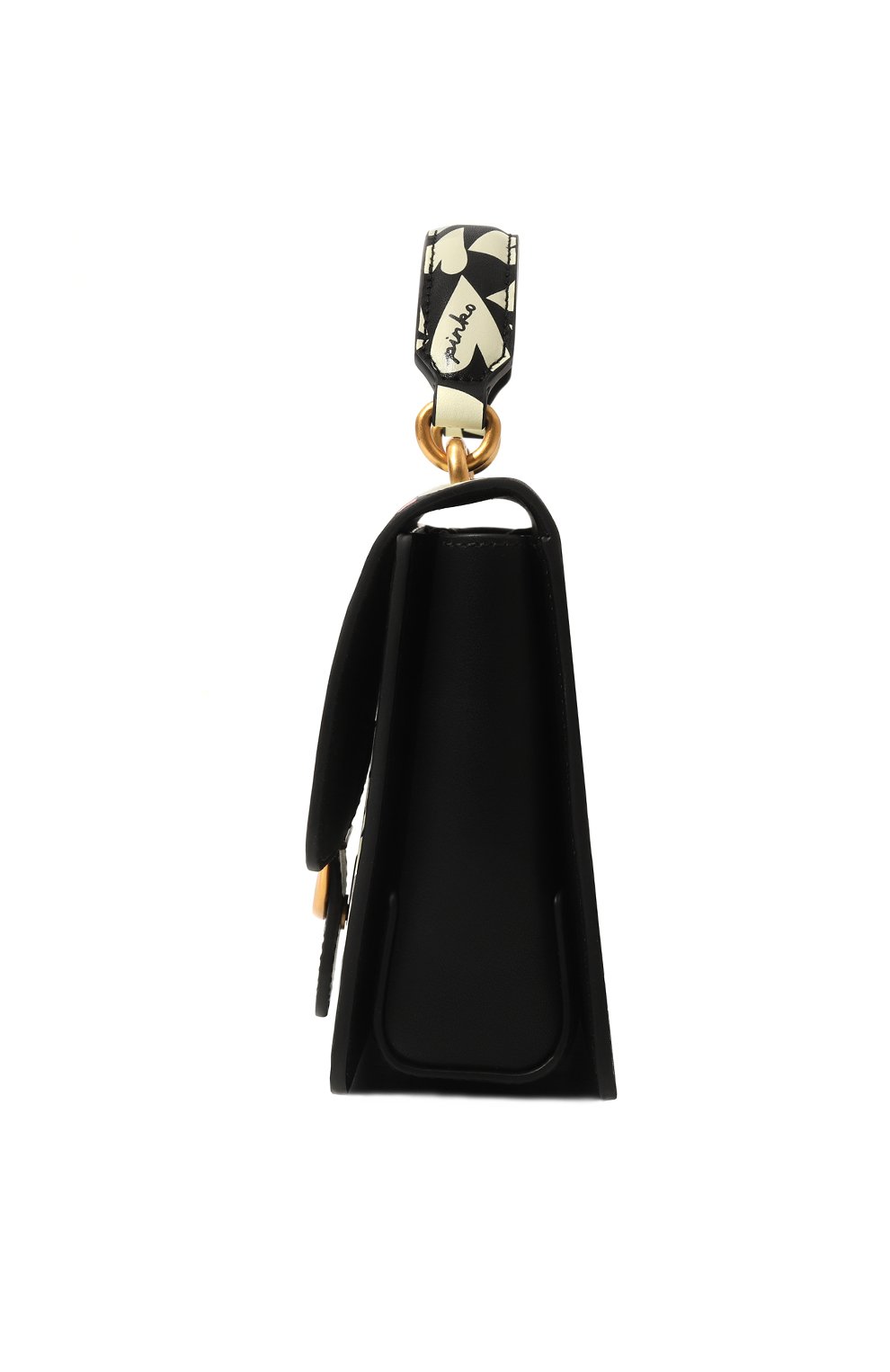 Сумка love one PINKO черно-белого цвета по цене 52480 руб., арт. 100071-A1J7, фото 4 Сумка love one PINKO, арт. 100071-A1J7, фото 4