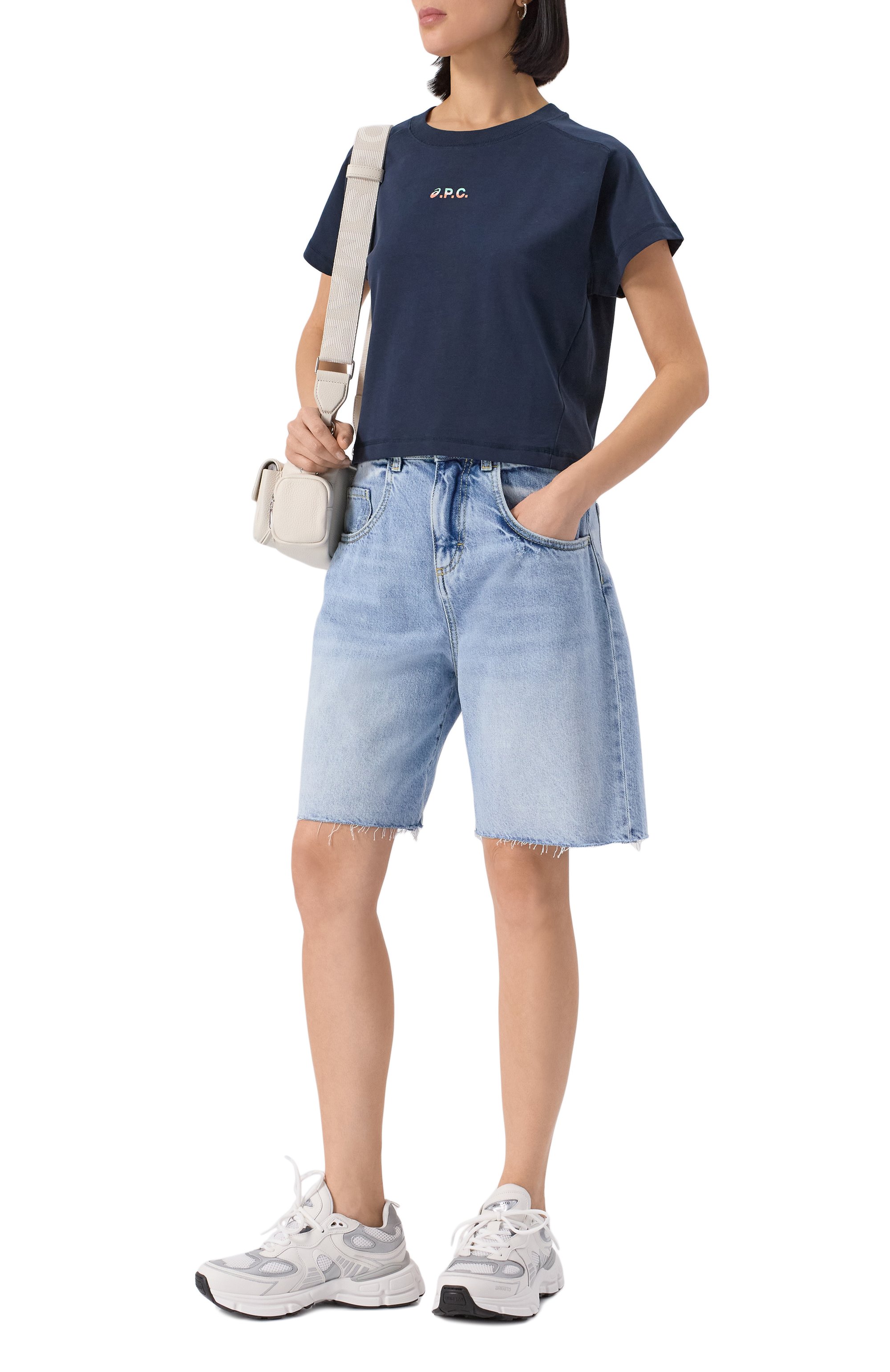 Хлопковая футболка a.p.c. x asics A.P.C., арт. C0EAV-F26454, фото 2