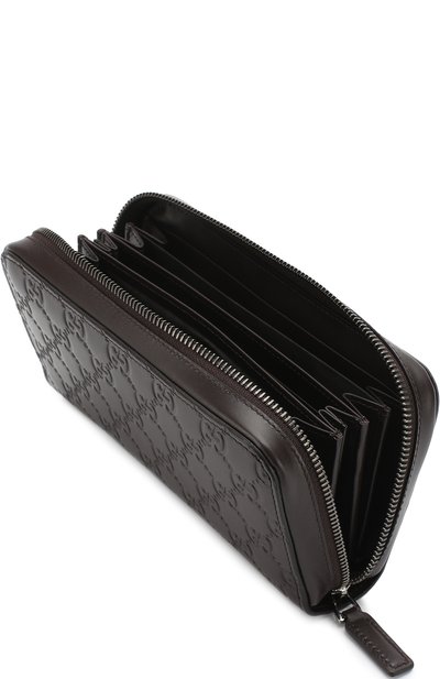 Кожаное портмоне на молнии с тиснением signature GUCCI, арт. 278635/CWC1R, фото 3