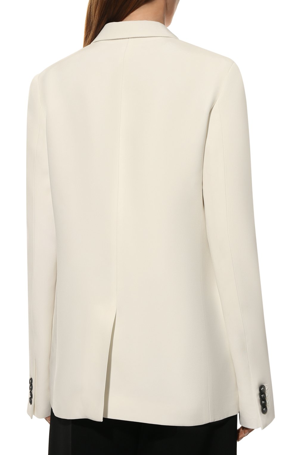 Жакет из вискозы HELMUT LANG кремового цвета по цене 105500 руб., арт. J09HW101, фото 4 Жакет из вискозы HELMUT LANG, арт. J09HW101, фото 4