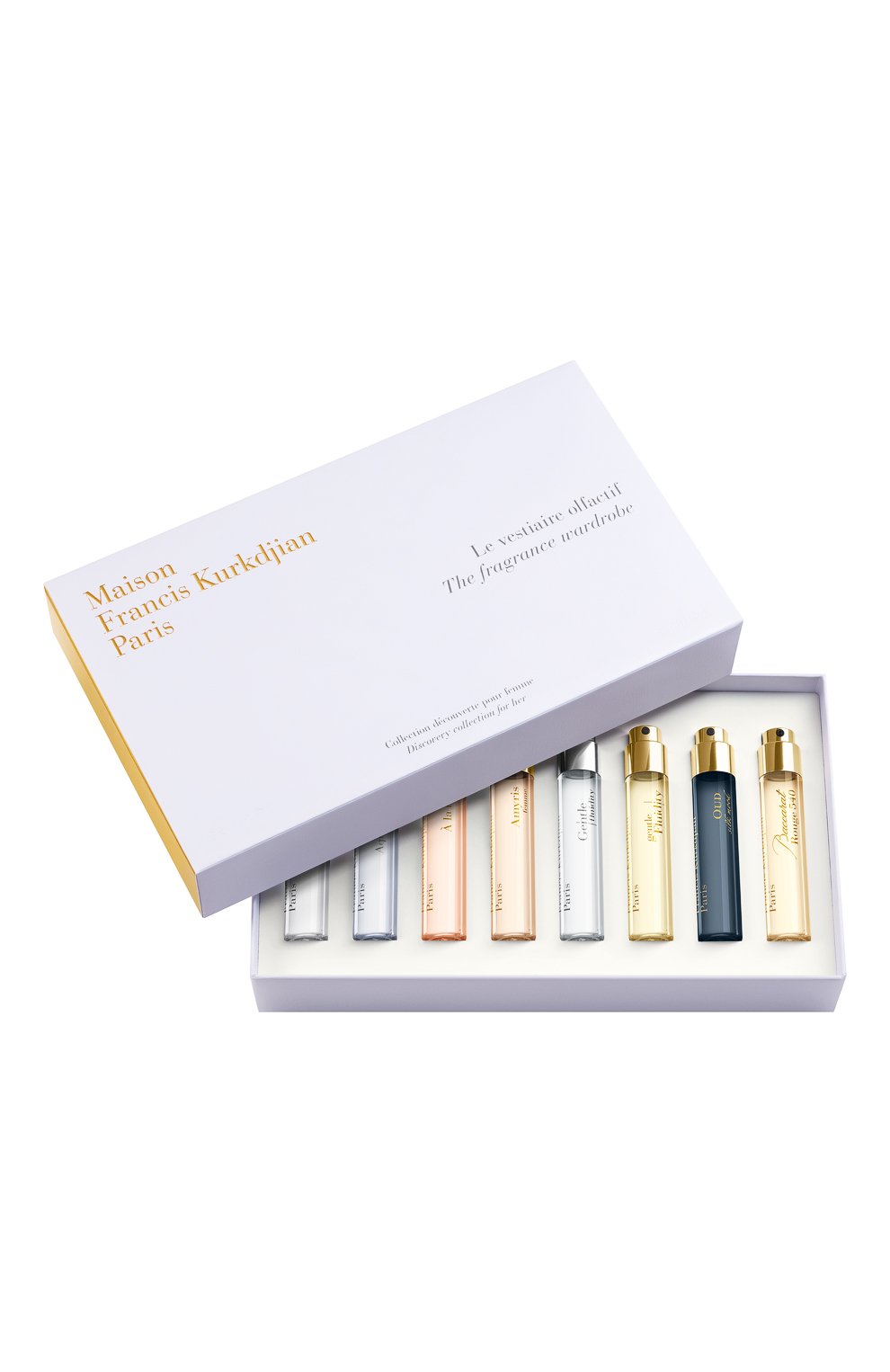 Подарочный набор the fragrance wardrobe discovery collection for her (8x11ml) MAISON FRANCIS KURKDJIAN бесцветного цвета по цене 16800 руб., арт. 1CMF005, фото 1 Подарочный набор the fragrance wardrobe discovery collection for her (8x11ml) MAISON FRANCIS KURKDJIAN, арт. 1CMF005, фото 1