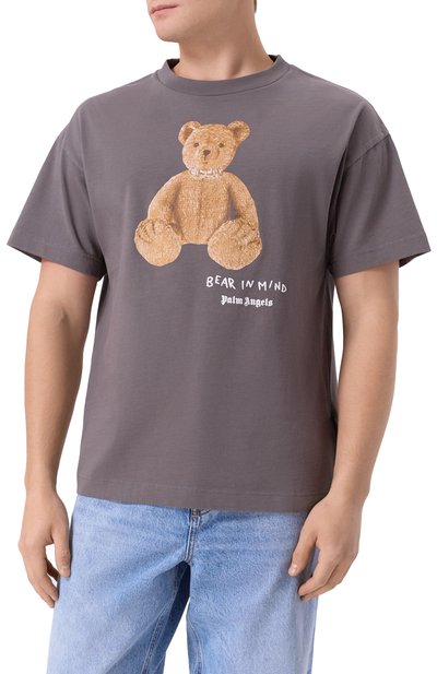 Хлопковая футболка PALM ANGELS, арт. PMAA109F25JER00A, фото 3