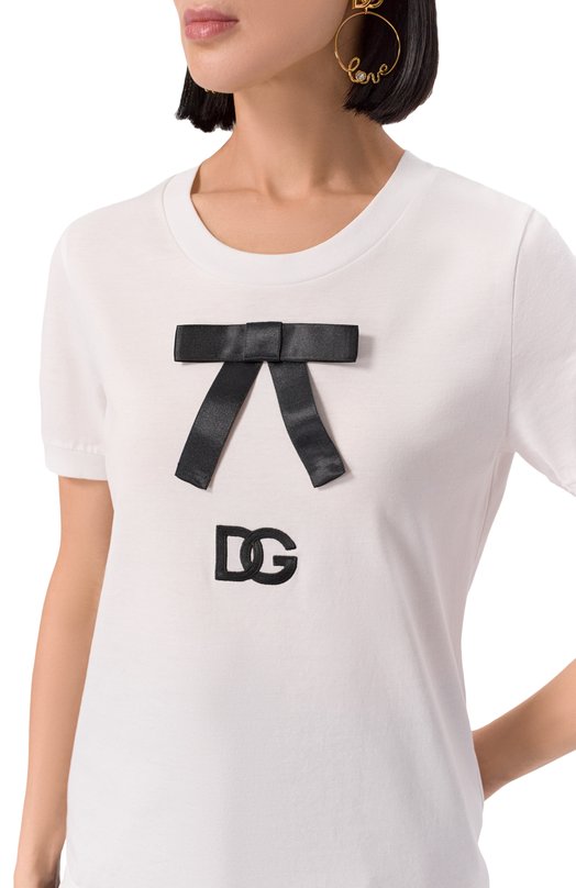 Хлопковая футболка Dolce & Gabbana F8V47Z/GDC4T Белый  F8V47Z/GDC4T Фото 5