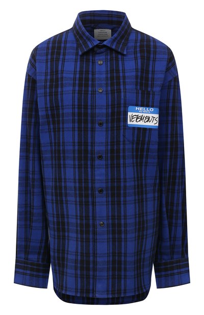 Женская рубашка из хлопка и вискозы VETEMENTS, арт. UA52SH800B 1002/W