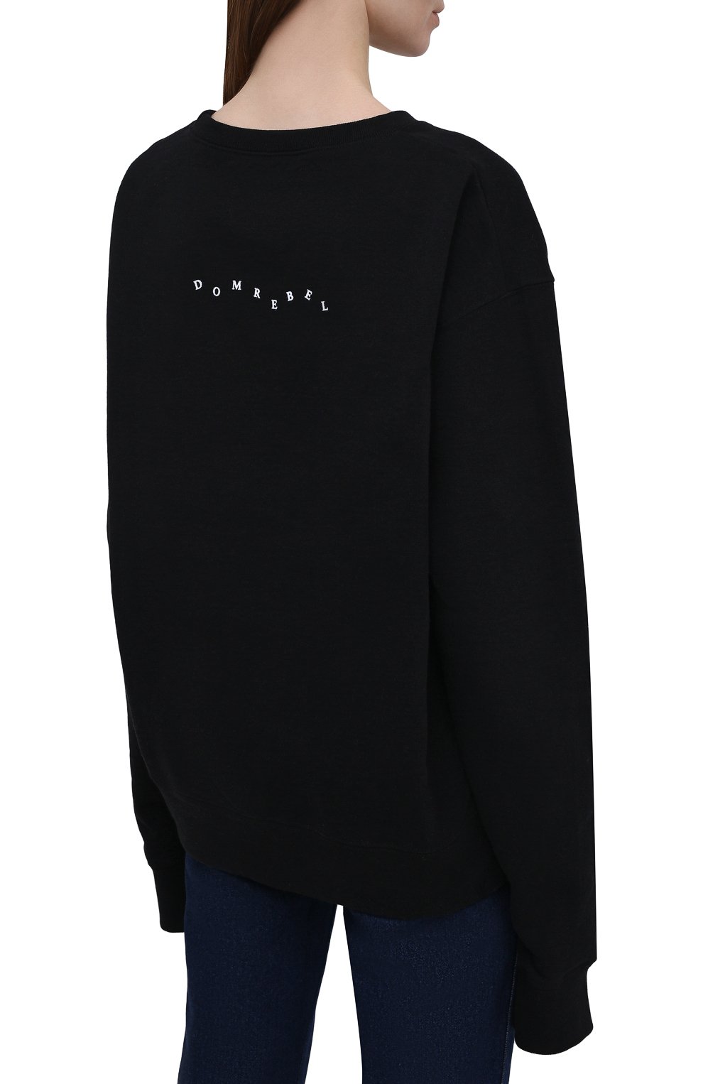 Хлопковый свитшот DOMREBEL черного цвета по цене 29650 руб., арт. ST0MP/SWEATSHIRT/W, фото 4 Хлопковый свитшот DOMREBEL, арт. ST0MP/SWEATSHIRT/W, фото 4