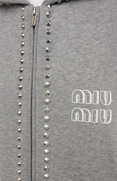 Хлопковая толстовка MIU MIU, арт. MJL805-1Z9J-F0031, фото 5