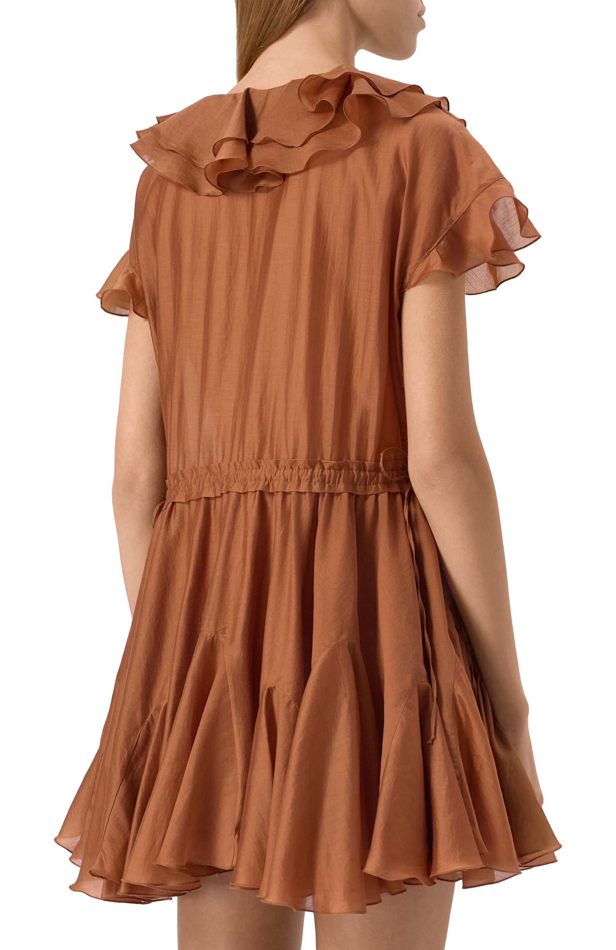 Платье FLASHIN коричневого цвета по цене 50000 руб., арт. FC25DBMV, фото 4 Платье FLASHIN, арт. FC25DBMV, фото 4