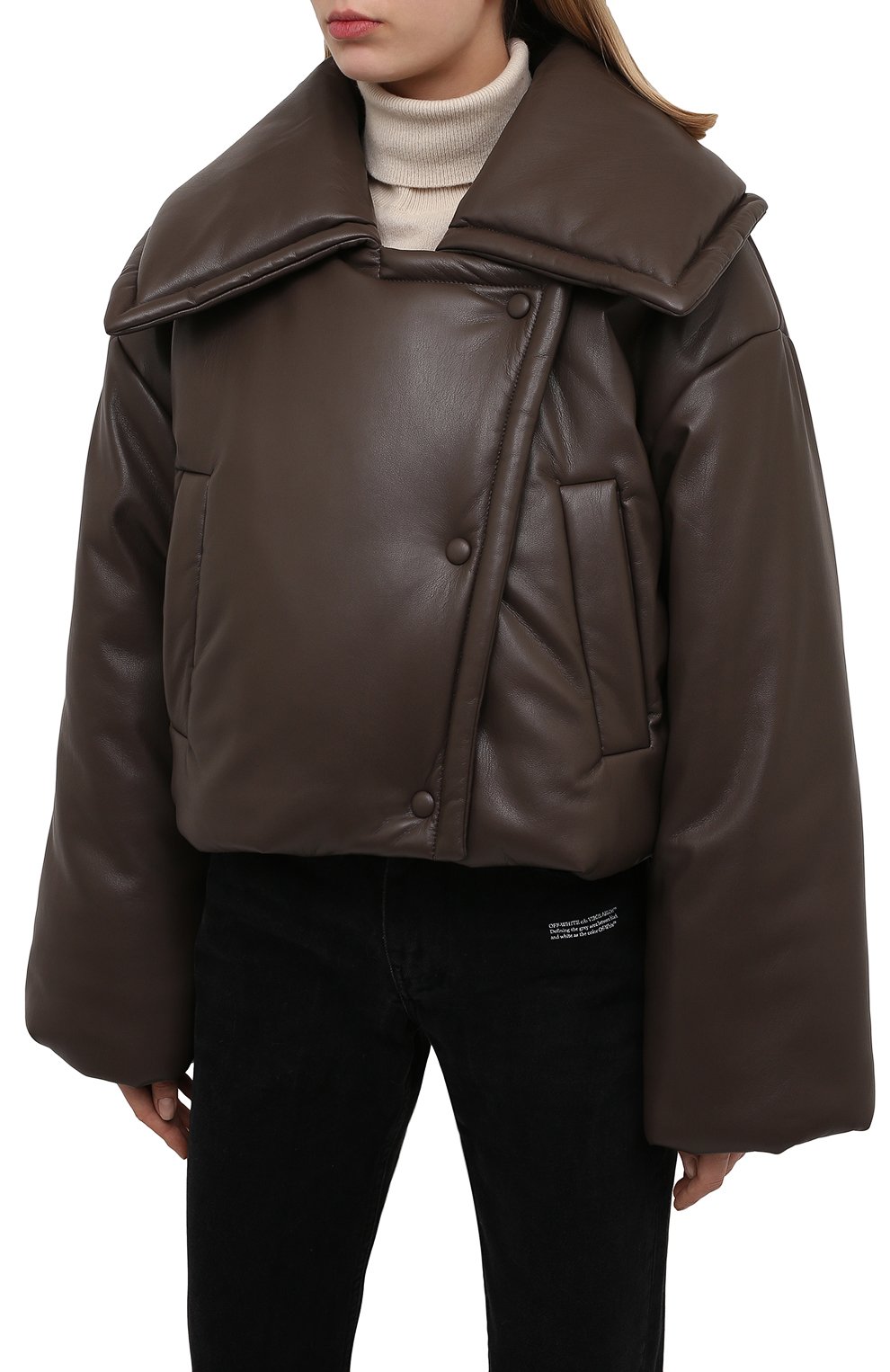 Пуховик из экокожи NANUSHKA, арт. NW21FW0W01076, фото 3