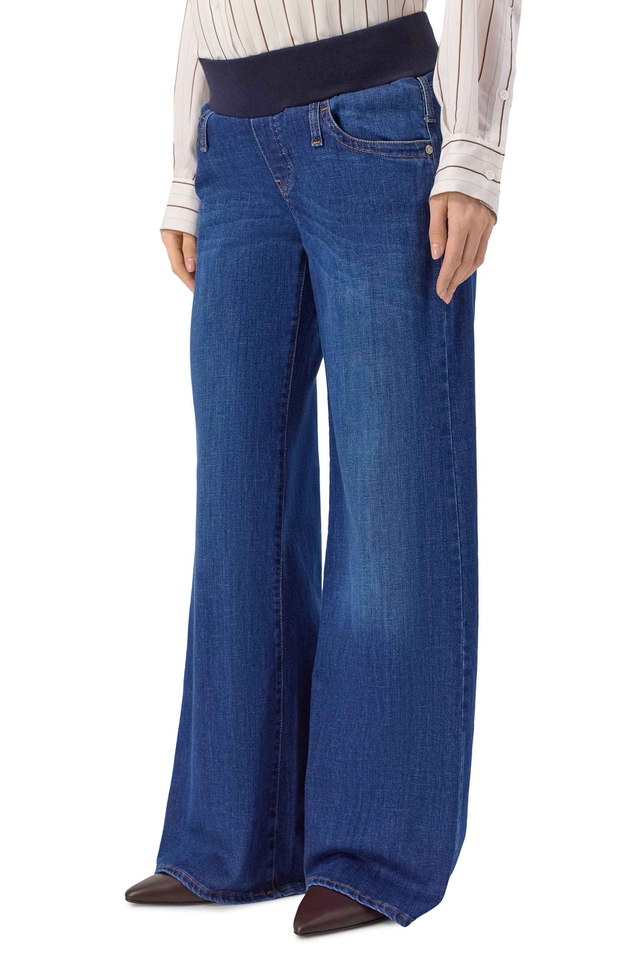 Джинсы PIETRO BRUNELLI синего цвета по цене 18000 руб., арт. JPR003/DE0119, фото 3 Джинсы PIETRO BRUNELLI, арт. JPR003/DE0119, фото 3