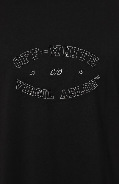 Хлопковая футболка OFF-WHITE, арт. 0MAA120F24JER00M, фото 5