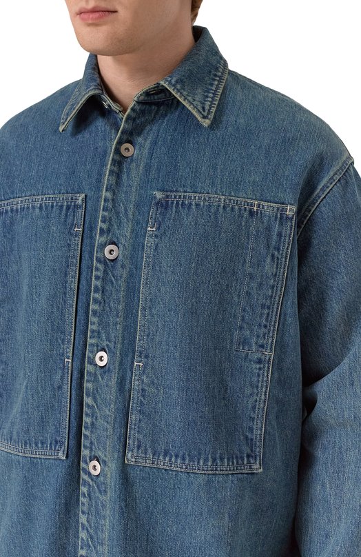 Джинсовая рубашка Jil Sander J47DL0159-J45291 Синий  J47DL0159-J45291 Фото 5